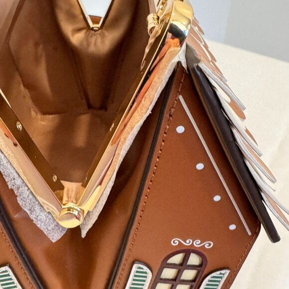 NEW Rare Kate Spade Gingerbread House Crossbody Satchel Limited Edition K9373 No - Picture 8 of 16